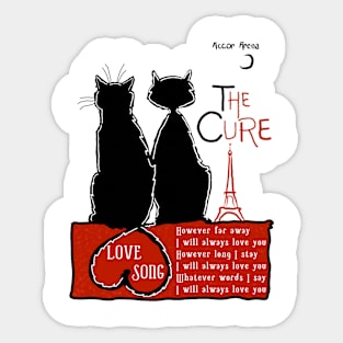 the cure band Sticker